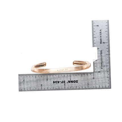 6.25" vintage Wes Willie Navajo gold filled sterling silver cuff bracelet
