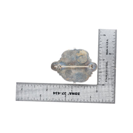Richard Begay Navajo sterling silver high grade turquoise pin/brooch