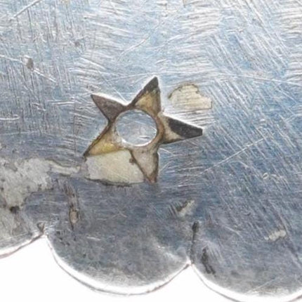 c1940 John Silver Navajo stamped and chiseled sterling silver pin/brooch
