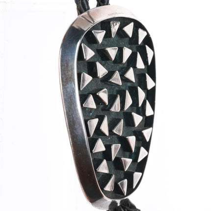 c1970 Frank Patania Thunderbird Shop sterling silver abstract modernist bolo tie