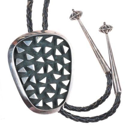 c1970 Frank Patania Thunderbird Shop sterling silver abstract modernist bolo tie