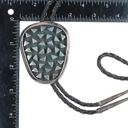 c1970 Frank Patania Thunderbird Shop sterling silver abstract modernist bolo tie