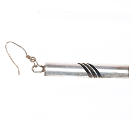 Vintage Yazzie Navajo sterling silver modernist cylinder earrings