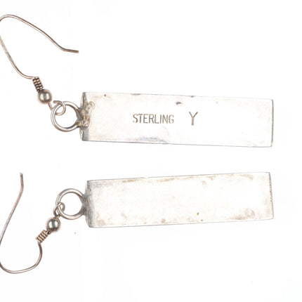 Vintage Yazzie Navajo sterling silver modernist cylinder earrings