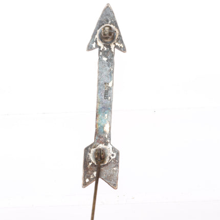vintage Fred Harvey Navajo c1940's stamped sterling silver arrow pin/brooch