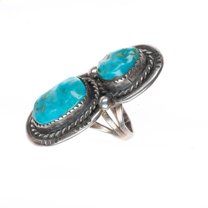 sz7.25 Jim Sam Navajo-Atkinsons Trading Post sterling silver turquoise ring