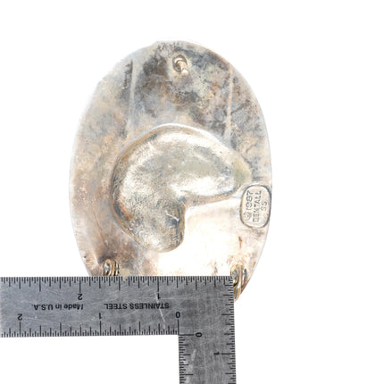 Heavy Stan Bentall sterling silver sculptural horse bust buckle for 1.5" belt