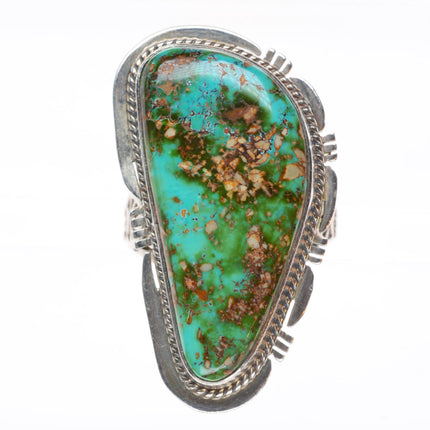 sz10.5 John Nelson Navajo boulder Royston turquoise sterling silver ring