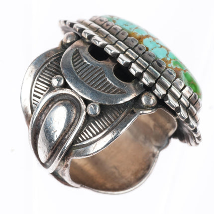 sz7.5 Ray Winner Southwestern Carico Lake turquoise sterling silver ring