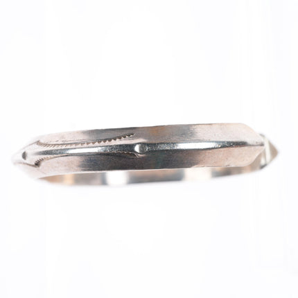 6.25" vintage Navajo carinated stamped sterling silver cuff bracelet
