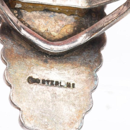 sz6.75 1940's-50's Maisels Trading Post Navajo steling silver turquoise ring