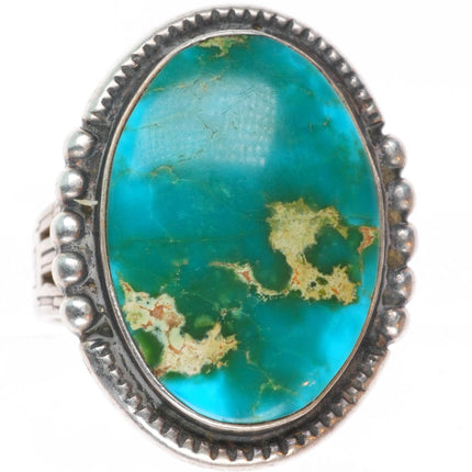sz6 c1950 Maisels Blue Gem Turquoise sterling silver Navajo ring
