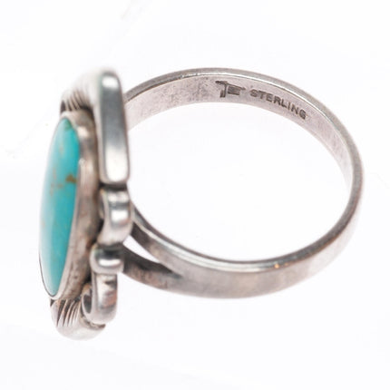 sz7 vintage Bell Trading post southwestern sterling silver and turquoise ring