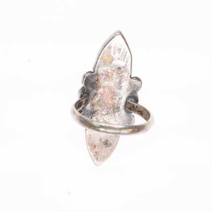 sz6 vintage Zuni sterling silver sterling silver turquoise and shell inlay ring