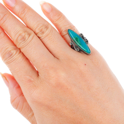 sz4 vintage Navajo Arizona Gem Silica sterling silver ring