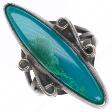 sz4 vintage Navajo Arizona Gem Silica sterling silver ring