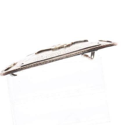 Nelson Silvia 10k gold sterling silver Rodeo Trophy buckle for 1.5" belt