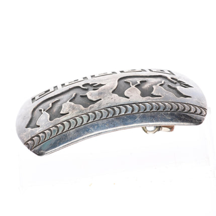 Rosco Scott Navajo vintage bears sterling silver buckle for 1.5" belt