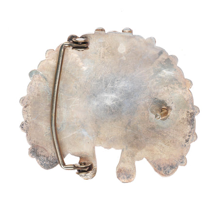 Vintage Zuni sterling silver Indian Chief sterling silver buckle for 2" belt