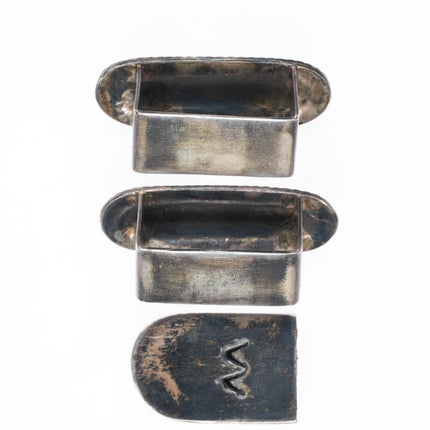 Harry Morgan Navajo sterling silver and turquoise ranger buckle set for 1" belt