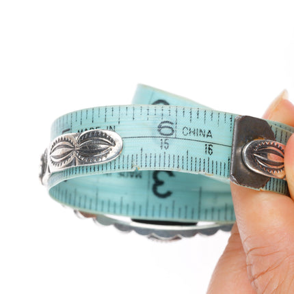6.5" 1930's-40's Navajo Lone Mountain turquoise sterling silver cuff bracelet