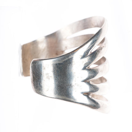 6.5" vintage Navajo sterling silver split shank cuff bracelet