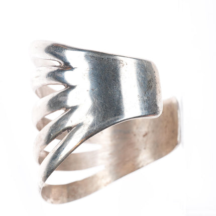 6.5" vintage Navajo sterling silver split shank cuff bracelet