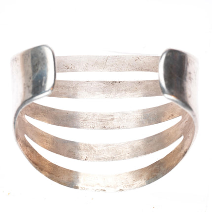 6.5" vintage Navajo sterling silver split shank cuff bracelet