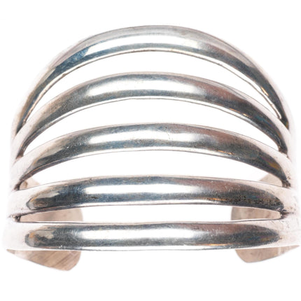 6.5" vintage Navajo sterling silver split shank cuff bracelet
