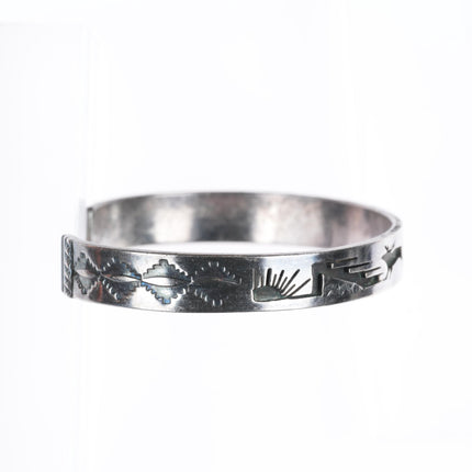 6.5" vintage Vidal Aragon Santo Domingo sterling silver cuff bracelet