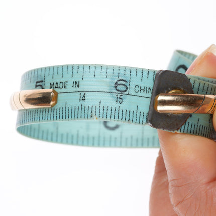 6.25" vintage Wes Willie Navajo gold filled sterling silver cuff bracelet