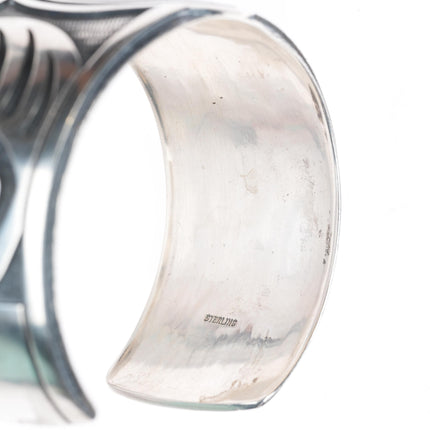 7.2" Bradley Gashwazra overlay Man in the Maze sterling silver cuff bracelet