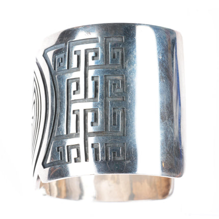 7.24" Mark Tawahongva Hopi Man in the Maze sterling silver cuff bracelet