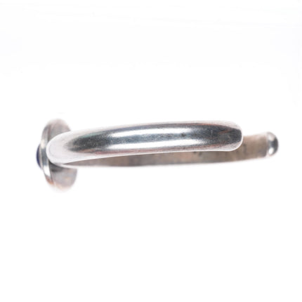 6.1" L.M. Shimoda southwestern sterling silver lapis cuff bracelet