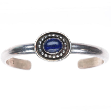 6.1" L.M. Shimoda southwestern sterling silver lapis cuff bracelet