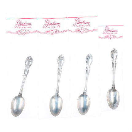 4 Gorham Melrose Sterling silver Demitasse/coffee spoon New old stock in bags