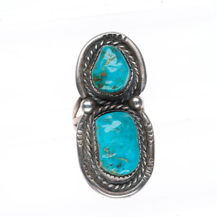 sz7.25 Jim Sam Navajo-Atkinsons Trading Post sterling silver turquoise ring