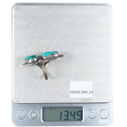 sz7.25 Jim Sam Navajo-Atkinsons Trading Post sterling silver turquoise ring