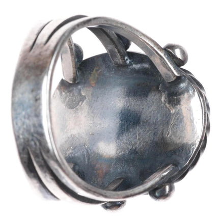 sz9 1930's-40's Vintage Pilot Mountain turquoise sterling silver Navajo ring