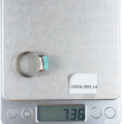 sz12.5 vintage LM southwestern sterling silver turquoise size 12.5 men's ring