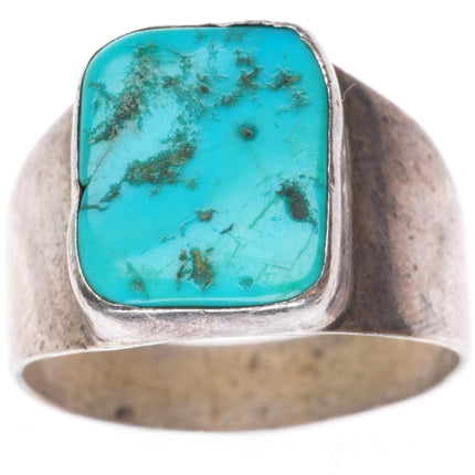 sz12.5 vintage LM southwestern sterling silver turquoise size 12.5 men's ring
