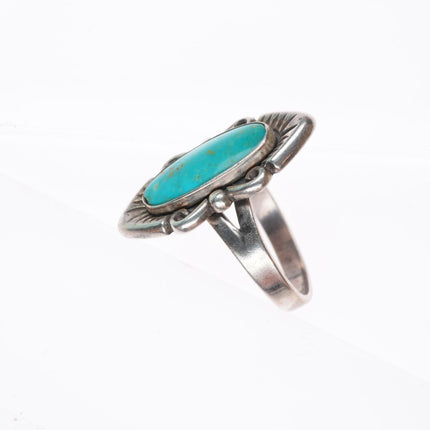 sz7 vintage Bell Trading post southwestern sterling silver and turquoise ring