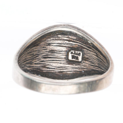 sz9.25 vintage southwestern Fred Harvey style thunderbird sterling silver ring