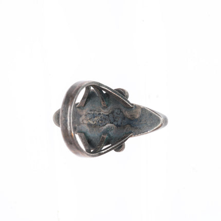 sz4 vintage Navajo Arizona Gem Silica sterling silver ring