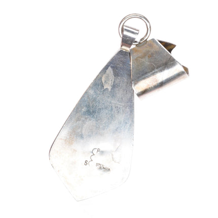 Pete Sierra Navajo sterling silver Denim Lapis cobblestone inlay pendant