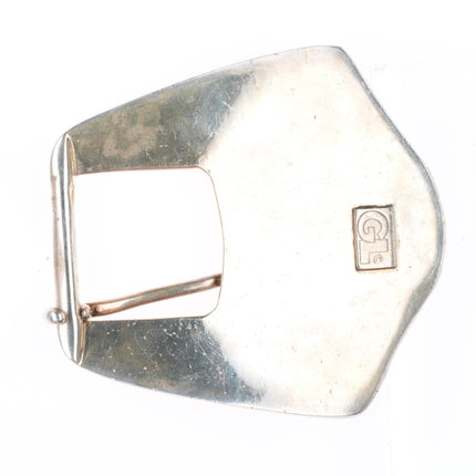 GL Miller Studio Sterling silver wood/spiny oyster ranger buckle set for 1" belt