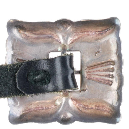 Vintage Fred Thompson Navajo sterling silver first phase style concho belt