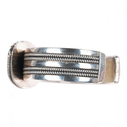 6.5" Henry Chackee/Artie Yellowhorse sterling silver Lapis cuff bracelet