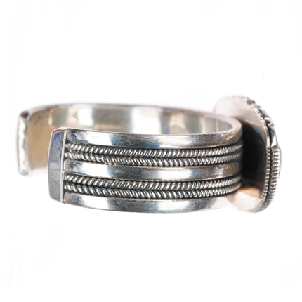 6.5" Henry Chackee/Artie Yellowhorse sterling silver Lapis cuff bracelet