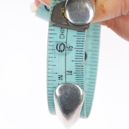 6.2" vintage Navajo Sugilite cuff bracelet carinated sterling silver deep stamps